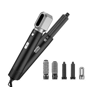 JFBUJC Electric Hair Styler Hair Dryers 5 In 1,hair Curler Automatic Hair Straighteners Blow Dryer Brush Dry & Wet Curling Iron