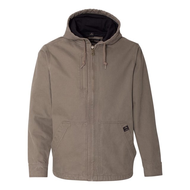DRI DUCK Laredo Boulder Cloth Canvas Jacket with Thermal Lining, 2XL, Gravel