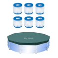 thumbnail image 1 of Intex Filtre de Piscine (6 Pack) avec Couverture de Piscine hors Sol Ronde de 10 Pieds Intex, 1 of 7