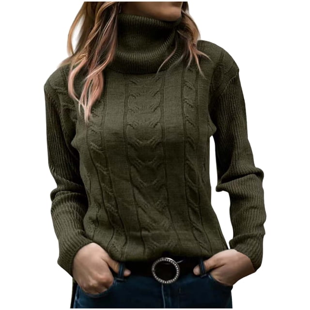 EGNMCR Pull à Col Rond pour Femmes, Pull Décontracté Mode à Manches Longues