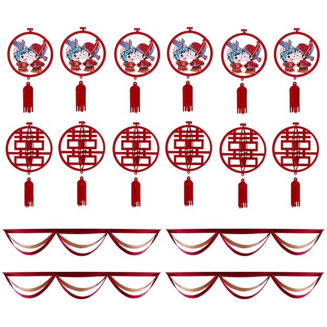 GUOOL Décorations de Mariage Pendentifs Marié et Mariée pour Fête de Fiançailles
