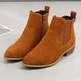 thumbnail image 4 of LSLJS Bottes d'Hiver en Flocage pour Femmes à Talon Épais, Talon Bas, Bout Rond, Chaussures à Fermeture Éclair Latérale, Bottines et Bottillons pour Femmes, Bottes pour Femmes, 4 of 5