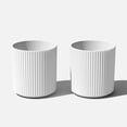 thumbnail image 1 of Veradek Demi Series  16" Plastic-Stone Planter - 2-Pack White, 1 of 10