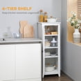 thumbnail image 4 of HOMCOM Garde-Manger de Cuisine 48 Pouces, Armoire de Rangement avec Porte de Grange, Blanc, 4 of 10