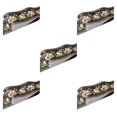 thumbnail image 3 of Wweixi Stylish PVC Waterproof Waist Line For Wall Sturdy And Easy To Clean Wood Marbling SelfAdhesive Skirting Line Safe balck  lantern flowe 5Set, 3 of 6