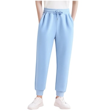 Grrvtrz Pantalons de Survêtement pour Garçons à Bas Élastique en Coton Polaire, Pantalons Jogger Décontractés à Taille à Cordon, Pantalons de Sport avec Poches