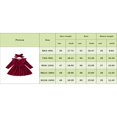 thumbnail image 2 of Bébé bébé Filles Noël Velours Robe Tenue Volant Princesse Partie Tutu Bowknot Robe Vin Rouge 3-6 Mois, 2 of 7