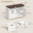 thumbnail image 3 of HOMCOM Classeur Latéral pour Dossiers Format Lettre et A4, Blanc, 3 of 10