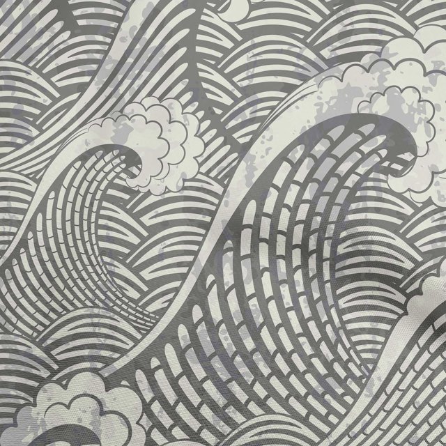 oneOone Polyester Spandex Cream Fabric Japanese Fabric For Sewing Printed Craft Fabric By The Yard 56 Inch Wide