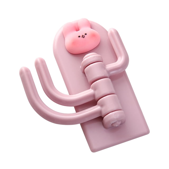 Self Adhesive Hook, Cute Adhesive Hook 180 Degrees Rotation for Keys Chicken,,Bowknot ,Bear,Dog