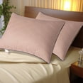 thumbnail image 4 of Hotel Grade Down Core Pillow for Back Stomach Sleepers, Soft Supportive Bed Pillow with Quilted Design, Medium Support Neck Pressure Relief Pillow in White Gray Green Orange Pink Khaki, 4 of 6