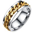 thumbnail image 1 of Simple Ring Delicate Finger Ring Stainless Steel Jewelry Creative Ring Fashion Finger Ring for Man Boy Male (Gold With Box Size 10), 1 of 6