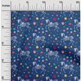 thumbnail image 1 of oneOone Georgette Viscose Medium Blue Fabric Skull Craft Projects Decor Fabric Printed By The Yard 42 Inch Wide, 1 of 4