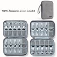 thumbnail image 3 of Estbridge Large Capacity Travel Storage Bag for SD Cards with a Double-Layer Design And 40 Slots for USB Drives., 3 of 6