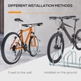 thumbnail image 3 of HOMCOM support de rangement pour 5 vélos, argent, 3 of 9