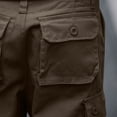 thumbnail image 4 of Sentmoon Mens Cargo Shorts Lightweight Drawstring Elastic Waist Swimsuit Multiple Pockets Straight Wide Leg Solid Color Basketball Shorts 2025 Summer Sport Male for Leisure Wear Brown XXXXL, 4 of 7