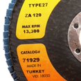 thumbnail image 3 of Forney Industries Inc 71926 Disc Flap Type27 36Grit - 4.5 in., 3 of 4