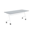 thumbnail image 1 of Flip-Top Table 63" W x 31 1/2" D - Snow White frame - Soft Gray top, 1 of 6