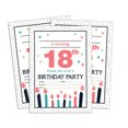 thumbnail image 1 of Darling Souvenir White Birthday Invitation Card 28 Pcs Fill or Write In Blank Invites Printable Party Supplies 5 x 7 Inches, 1 of 5