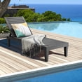 thumbnail image 1 of Gymax Chaise Longue Inclinable d'Extérieur pour Patio avec Dossier Réglable, Noire, 1 of 10