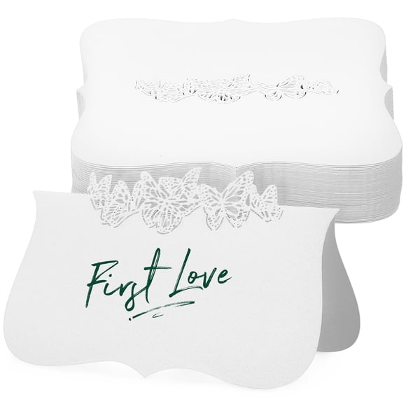 KAKOWELY 50 pcs Wedding Place Cards Small Tent Cards Table Cards Butterflies Place Cards,3.94X"X3.54"X0.04"