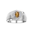 thumbnail image 1 of RYLOS Mens Rings Sterling Silver Ring 6X4MM Oval Shape Gemstone & Diamond Ring Tiger Eye November Birthstone Rings For Man Silver Rings, Size 9, 1 of 7
