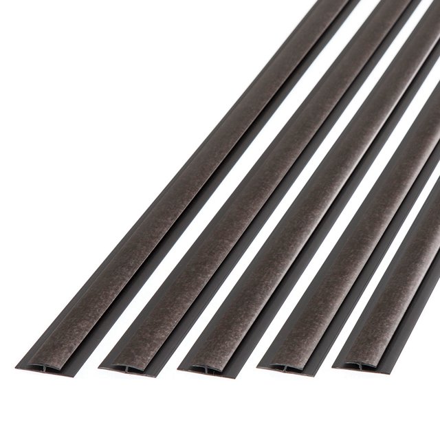 Fasade 47 in. Vinyl Divider Trim Smoked Pewter 5 Pack