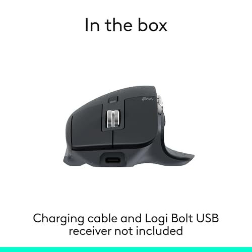 Logitech MX Master 3S Bluetooth Edition Wireless Mouse, No USB