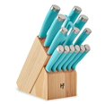 thumbnail image 1 of Hampton Forge Epicure True Aqua Knife Block Set, 15 Piece, 1 of 4