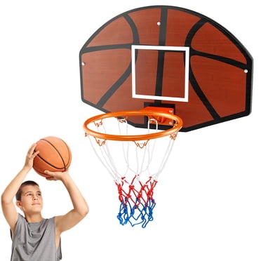 Gymax Panier de Basketball Mural de 26 Pieds' avec Panneau Arrière Incassable, Jouet d'Intérieur, Cadeau