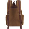 thumbnail image 4 of KAUKKO Vintage Casual Canvas and Leather Rucksack Backpack, 1Khaki, 4 of 5
