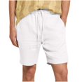 thumbnail image 2 of Gspmoly Shorts for Men, Muscle Men'S Casual Shorts Imitation Cotton and Linen Texture Shorts Solid Color Tied Five Quarter Pants Thin Men'S Shorts Swim Trunks for Men, 2 of 6