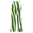 thumbnail image 3 of Pants for Women, Womens Fashionable Striped Printed Drawstring Wide Leg Pants, 3 of 4