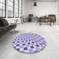 thumbnail image 4 of Ahgly Company Tapis d'Intérieur Lavable en Machine Carré Transitionnel Violet Sage Bush, 3 Pieds Carré, 4 of 7