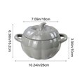 thumbnail image 4 of Sentmoon Soup Bowls Ceramic Bowl 1800ML Ceramic Soup Bowl with Lid Pumpkin Shape Large Soup Bowl for Home Use,for Serving Noodles, Stews, and Soups, Stylish and Functional Kitchen Tableware, 4 of 7