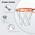 thumbnail image 4 of Basketball Net Metal Rustproof: 12 Hooks Steel Chain Net Basketball Accessory, 4 of 6