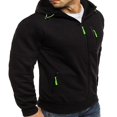 thumbnail image 3 of Mens Long Sleeve Zip Up Hoodie Jacket Sweatshirt, 3 of 6