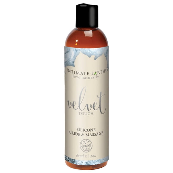 Intimate Earth Velvelt Touch Lubrifiant Personnel à Base de Silicone et Glissant de Massage, Infusé d'Extraits de Shiitake, 2 oz