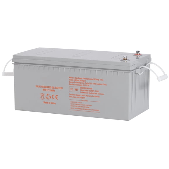 KFFKFF Rechargeable AGM Marine Battery, 12V 200 AH, Designed for RV Solar Marine Off-Grid Use, UPS Backup