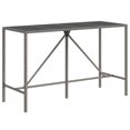 thumbnail image 2 of vidaXL Ensemble de Bar de Jardin 9 Pcs avec Coussins en Rotin Gris, 2 of 4