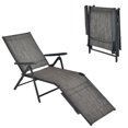 thumbnail image 1 of Gymax Chaise Longue d'Extérieur Réglable - Enfants, Acier, Antirouille et Imperméable, Fauteuil Inclinable Pliant - Ensemble de 1, Gris, 1 of 8