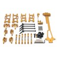 thumbnail image 3 of Front Rear Swing Arm RC Truck Steering Cup Link Rod Bearing Drive ShaftUpgrade Modified Kit Replacement for WLtoys 144010 144001 Gold, 3 of 6