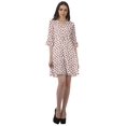 thumbnail image 2 of Moomaya Robe Chemise en Poly-Crêpe pour Femmes, Manches à Volants Imprimées, Tenue Décontractée d'Été, 2 of 4