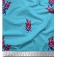 thumbnail image 1 of Soimoi Silk Fabric Artistic Leaves Print Fabric by The Yard 42 Inch Wide, 1 of 5