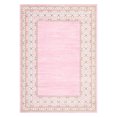 thumbnail image 1 of Modern Area Rug - Soft Non-Slip Washable Low Pile Carpet, Geometric Bordered Accent, Mark Resistant - For Living Room, Bedroom, Dining, Office, Nursery - Pink, 8x10ft, 1 of 8