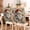 Multicolour, variant on Christmas Chair Covers Set of 1 | 3D Holiday Dining Chair Back Cover with Lights, Balls and Tree Design