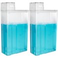 thumbnail image 1 of AMERTEER 2Pcs Laundry Detergent Dispenser 1.2L Large Capacity Laundry Soap Containers Transparent Reusable Multipurpose Fabric Softener Dispenser, 1 of 7
