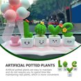 thumbnail image 3 of 4Pcs Desktop Ornament Resin Plant Adornment Creative Gift Simulation Cactus Bonsai for Table Festival Car Home, 3 of 6
