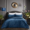 thumbnail image 1 of Grace Living Zymir Crushed Velvet Comforter Set - Channel Tufted, 1 of 5