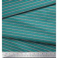 thumbnail image 2 of Soimoi Modal Satin Fabric Stripe & Arrow Block Printed Craft Fabric by The Yard 42 Inch Wide, 2 of 3